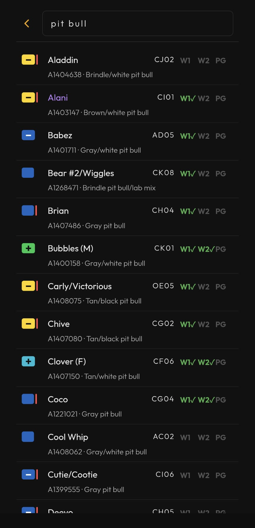 Screenshot: Search results for a query